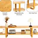 Bamboo TV Stand for TVs up to 65", Accent Entertainment Center with Storage, Media Console Table with Shelf, Modern TV Stand for Living Room, Bedroom, 55"(L), Burlywood