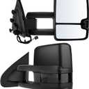 ECCPP Tow Mirrors Towing Mirrors fit for 2014-2018 for Chevy for GMC 1500 2015-2019 for Chevy for GMC 2500 HD 3500 HD with Left Right Side Power Adjusted Heated Turn Signal Light with Black Housing