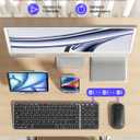 seenda Bluetooth Keyboard and Mouse Combo for Mac, SKM64-2 Rechargeable Silent Wireless Keyboard Mouse Compact Slim, 3 Multi-Device Connection, Compatible for Mac MacBook Pro/Air iPad, Black Gray