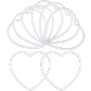 Heart Shape Dream Catcher Rings 3.93 Inch Plastic Macrame Hoops for DIY Craft Supplies Handmade Wall Hanging Decoration Materials