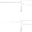Jantens 2 Pack Vinyl Fence Hooks, Fence Post Plant Hangers Outdoor, 14.7 Inch Extension Powder Coated Steel Fence Hanger for Hanging Plants, Bird feeders, Flower Basket