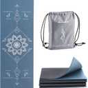 Avoalre Folding Yoga Mat, Eco-Friendly PVC Travel Yoga Mat Packable, Double Sided Non-Slip Printed Yoga Mats with Bag for Home Workout Gym Exercise Fitness Pilates Stretching (72" x 24" x 1/5" Thick)