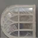 Vintage White Arched Window Mirrors for Wall Decor 29.5", Rustic Distressed Hanging Wood Framed Window Pane Mirror Wall Decor for Living Room Bedroom Mantel Fireplace Entryway Decorative