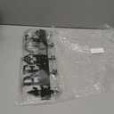 Nativity Christmas Stocking Holder for Wall with 5 Hangers Metal Christmas Stocking Wall Hanger Mantel Rack Hanging Mount Hook for Holiday Xmas Fireplace Decoration, Black (Peace)