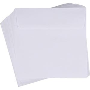 60 Pack White Square Envelopes, 5.5 x 5.5 Inches Kraft Paper Envelopes for Mailing Invitations, Weddings, Baby Showers, Birthdays, Small Business, Greeting Cards