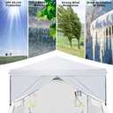 White 10x10 FT Pop Up Canopy Tent with Sidewalls, Heavy Duty Canopy for Outdoor, Commercial Instant Gazebos, for Party, Patio, by Kendane. (10ft*10ft (4 sidewalls))