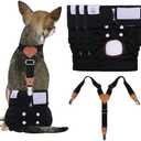 CuteBone Dog Diapers Female 3 Pack Reusable Doggy Diapers with One Suspender for Small Medium Large Dog Period BDD03M