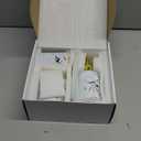 Haturi Bathroom Accessories Set, 4 Pcs Marble Look Sets Soap Dispenser & Toothbrush Holder Counter Top Restroom Apartment Decor Stuff, Glass Kits, Gift for Women and Men, Ink White