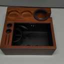 IKAPE V2 Espresso Knock Box, Espresso Coffee Organizer Box Fit for Storage 51mm 53/54mm 58mm Espresso Tamper, Distributor, Portafilter & Puck Screen Accessories, Natural Walnut Station Base (8 IN One)