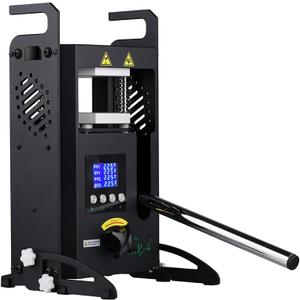 4T Hydraulic Heat Press Machine with Dual Heating Plates 4x4 Inches and Precise Digital Temperature Control LCD Screen for Homeuse Portable Manual Heat Pressing Machine