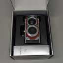 CHUZHAO Mini Retro Digital Camera - Vintage TLR Style Point and Shoot Auto Focus Vlogging Camera, Compact & Portable, 16GB Card Included, Ideal for Beginners, Teens, Adults Red