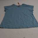 Women V Neck Pleated Short Sleeve Tops Summer Casual Tee Shirts Relaxed Basic Tunic Blouse (Small, Mint Green)