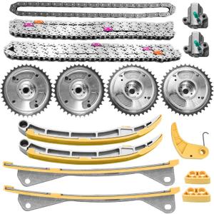 16 PCS Timing Chain Kit with VVT Gears & Tensioner for Kia Sedona Sorento Stinger, Hyundai Genesis Azera Palisade 2012-2022 3.3L 3.8L 24321-3L100 24370-3CGA0 24350-3CGA 16 PCS Timing Chain Kit with VVT Gears & Tensioner for Kia Sedona Sorento Stinger, Hyundai Genesis Azera Palisade 2012-2022 3.3L 3.8L 24321-3L100 24370-3CGA0 24350-3CGA