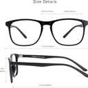 VisionGlobal Blue Light Blocking Glasses for Women/Men, Stylish Square Frame, Anti Eyestrain
