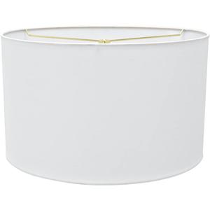 Aspen Creative 31007B Transitional Hardback Drum (Cylinder) Shape Spider Construction Lamp Shade in Off White, 17" Top x 17" Bottom x 10" Height