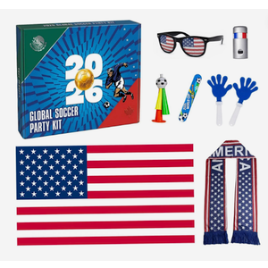 Soccer Fan Gear Set for 2026 World Tournament, USA Party Favors blue