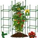 3 Pack Tomato Cages for Garden, Up to 55Inch Square Tomato Plant Cage, Upgraded Octagonal Connector, Heavy Duty Adjustable Tomato Stake Support for Garden Climbing Vegetables Flowers Fruits
