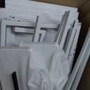 White Vanity Desk No Mirror, Small Makeup Table with Drawers, Girls Vanity Dressing Table with Storage Shlef for Bedroom, 37.3 Inches Compact Vanity for Small Spaces