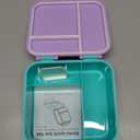 Bento Box for Kids with Soup Thermos(9oz) Kid Bento Lunch Box with Leak Proof Insulated Food Jar, Hot & Cold Lunch Container Set for School Girls Boys, 4-Compartments, Purple/Blue