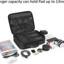 MATEIN Cable Organizer Bag, Large Travel Storage Bag Sturdy Tool Case with Handle for Phone Cord Electronics Accessories, Carrying Case for Tablet (Up to 12.9inch), Powerbank, Hard Drive, Black