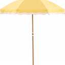 6FT Patio Beach Umbrella for Outdoor, UPF 50+ Sun Shade for Patio, Backyard, Garden, Pool and Beach, Tilt Adjustable, Portable, Harbour Mimosa