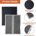 S99010308 Range Hood Charcoal Carbon Filters Replacement For Broan BPSF30 QS WS 99010308 And GE WB02X10707 Non-Ducted Range Hood,13.38 X 10.74 X 0.04 in Pack of 2