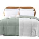 Modern Threads Down Alternative Reversible Comforter White/Gray Queen