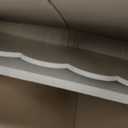 Scalloped Felt Bulletin Board 36 x 24 Inches Foldable Beige Pin Cork Board Alternative for Wall, 3' x 2' Trifold Picture Vision Self Adhesive Bulletin Decorative