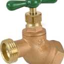 Eastman Heavy-Pattern Female No-Kink Hose Bibb, 3/4 Inch FIP Connection, Brass Plumbing Fitting, 48625