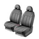 Clazzio 2013-2018 Dodge Ram Front seat only for Cloth seat Gray Leather Seat Cover