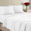 Utopia Bedding Queen Size 4 Piece Sheet Set - Brushed Microfiber - Soft Bed Sheets for Queen Size Bed Set - Includes 1 Fitted, 1 Flat, & 2 Pillow Cases - Deep Pocket (White)