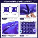 Square Balloon Wall 25 Pcs Double Sided Square Foil Balloons Wall Backdrop for Graduation Birthday Baby Shower Bridal Shower Party Arch Backdrop Decorations (Modena)