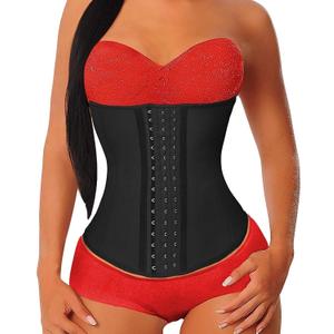YIANNA Women's Underbust Latex Sport Girdle Waist Trainer Corsets Hourglass Body Shaper (Large, Black)