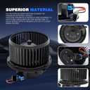 AC Heater Blower Motor with Fan Compatible with Cadillac Escalade, 2007 2008 2009 2010 2011 2012 2013 2014 Chevy Silverado Suburban Avalanche Tahoe, GMC Sierra Yukon 1500 2500 Replace# 700164