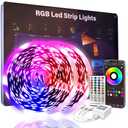 200 FT Led Lights for Bedroom (2 Rolls 100 FT), Music Synchronized Smart Led Strip Lights, Ultra Long with Remote Application Control Bluetooth LED Lights, Color Change RGB Light