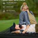 KingCamp PREMIUM DOUBLE Self Inflating Sleeping Pad with Air Pump, 7.5 R-Value Air & Foam Camping Mattress 2 Person, 3" Thick Full Size Double Insulated Sleeping Pad for Car Camp Tent, PVC Free, Black