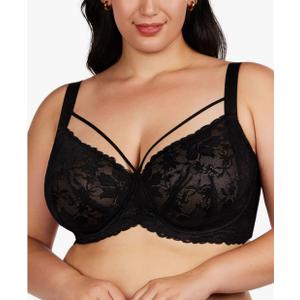 HSIA Minimizer Bras for Women Full Coverage, Unlined Lace Sexy Plus Size Underwire Bra for Large Breasts 34G