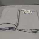 Anmao Non-See-Through Privacy Semi Sheer Curtains for Living Room 108 Inch Length 2 Panels Set, Light Filtering That Let Light in Rod Pocket Window Drapes for Bedroom, 52W x 108L, Light Grey