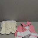 Hungdao 12 Pcs Christmas Pink White Stockings Mini Knitted for Xmas Tree 8.3 Inches Mini Christmas Socks Double Sided Fireplace Hanging Stockings for Family Xmas