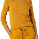 Amazon Essentials Women's Long-Sleeve Lightweight Crewneck Sweater , L, Brown