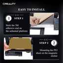 Creality Official PEI Plate with Adhesive for Creality Ender 3/Ender 3 Pro/Ender 3 V2/Ender 3 S1/Ender 3 S1 pro/Ender 3 neo/Ender 3 v2 neo/Ender 5/Ender 5 Pro and All 265*250*8mm, Size 3D Printer