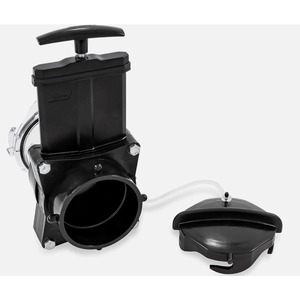 Camper/RV Gate Valve - Features Built-In 3.5-Inch Clear Adapter & 4 Bayonet Prongs - Fits 3-Inch Sewer Fittings & Connects Easily to RV Drain Pipe