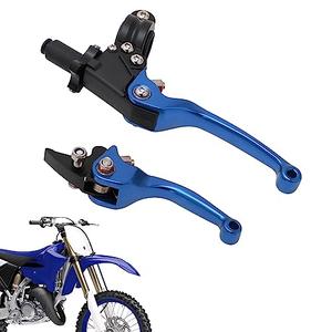 JFG RACING Motorcycle Brake Clutch Lever 7/8'' 22mm Folding Levers Aluminum Alloy Universal for CRF50 KLX SSR TTR 110 125 150 200 250cc Dirt Pit Bike ATV Mini Bike Blue