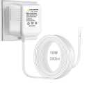 24V Doorbell Transformer Compatible with Nest Honeywell Ecobee Sensis All Models of Ring Doorbells Thermostats Power Adapter (33FT White, 12.0, Watts)