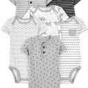 Simple Joys by Carter's baby-boys 6-pack Short-sleeve Bodysuit (24 Months, Multicolor/Anchor/Dinosaur/Stripe/Whale)