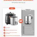 VEVOR Electric Soup Warmer, 10QT Commercial Soup Kettle with 304 Stainless Steel Detachable Insert Pot, 95~176F Adjustable Temperature, Soup Station for Restaurant and Big Family, Black