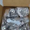 HOLKIE Stem Caster Wheels 2 inch Total Locking Casters Set of 4, Threaded Stem 3/8" -16 x 1 (Diameter 3/8", Length 1") Swivel Heavy Duty Castors Black