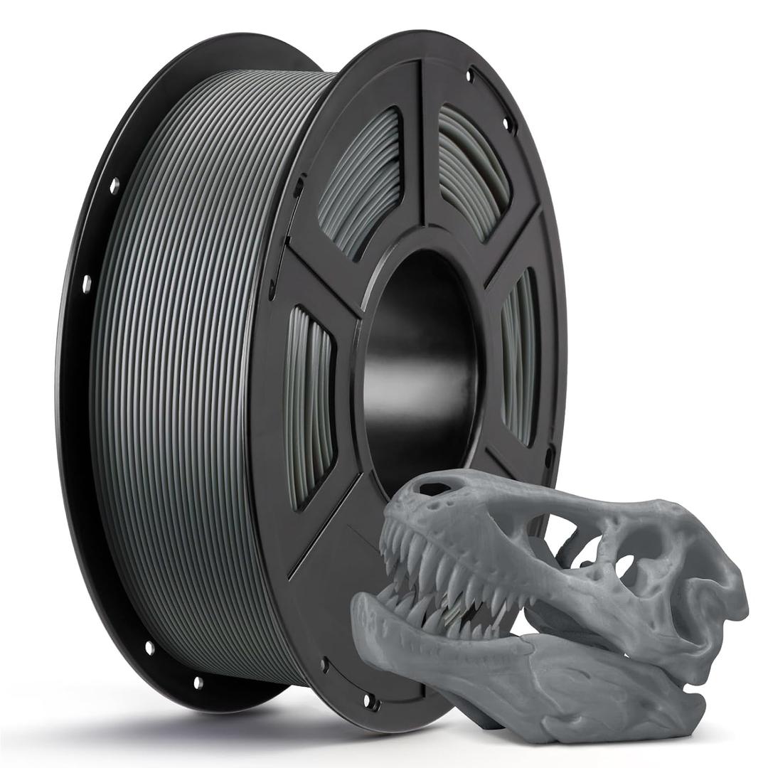 ANYCUBIC PLA 3D Printer Filament, 3D Printing PLA Filament 1.75mm Dimensional Accuracy +/- 0.02mm, 1KG Spool (2.2 lbs), Texture Grey