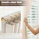 20 Pack Premium Easy Glide Curtain Rings with Clips, Metal Drapery Rings with Silent Nylon Inserts, 2 inch Diameter (1-5/8 inch Inside Diameter) Gold Curtain Rod Clips & Rings for Windows