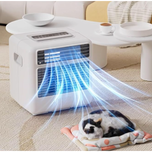SereneLife Small Air Conditioner Portable 12,000 BTU with Built-in Dehumidifier + Heat - Portable AC unit for rooms up to 550 sq ft - Remote Control, Window Mount Exhaust Kit